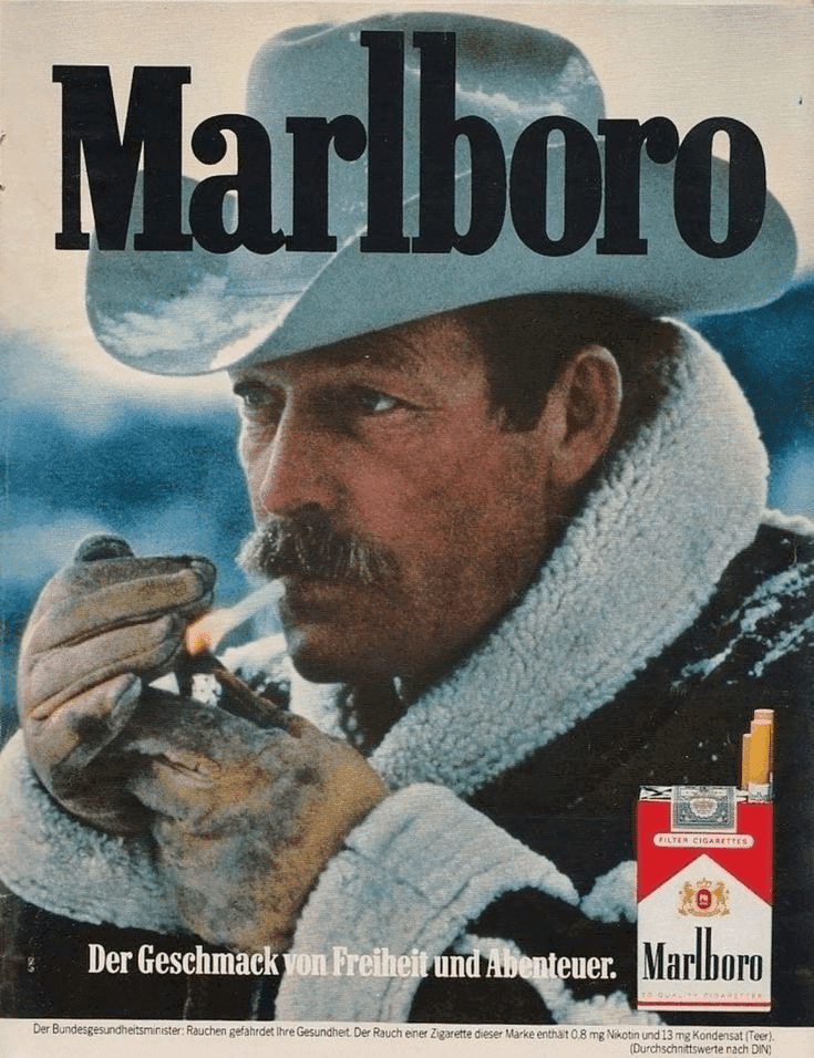 Sixth variation of Marlboro with German copy.